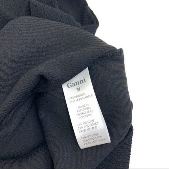 Anthropologie Ganni Black Sleeveless Peplum Dress - Picture 3 of 8